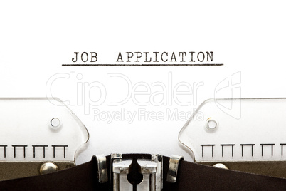 Job Application Typewriter