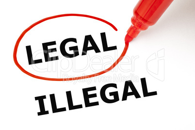 Legal or Illegal with Red Marker