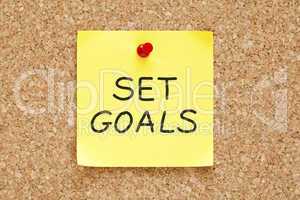 Set Goals Sticky Note