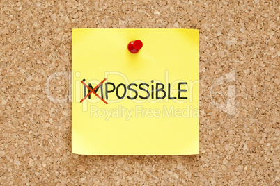 Sticky Note Possible Not Impossible