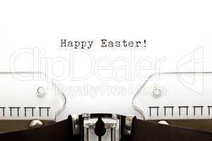 Typewriter Happy Easter