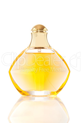 Elegant female perfume isolated on white