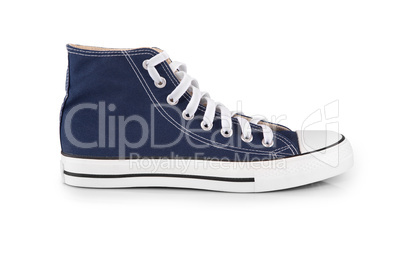 Blue sneaker isolated on white background