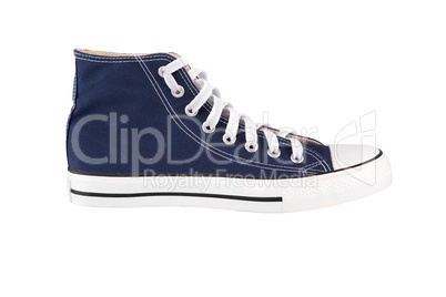 Blue sneaker isolated on white background