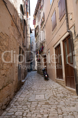 Mediterranean stone streets of Rovinj, Croatia