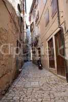 Mediterranean stone streets of Rovinj, Croatia