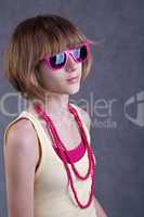 Teenage girl with sunglasses