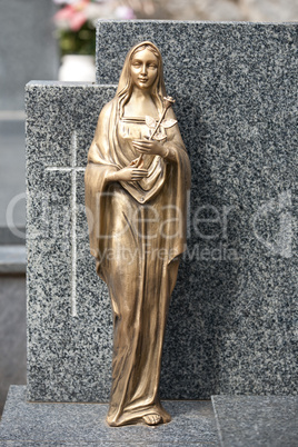 Golden statue of Virgin Mary