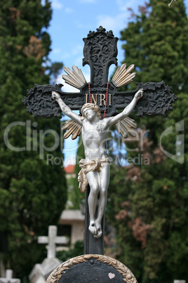 Crucifix on a cemetery