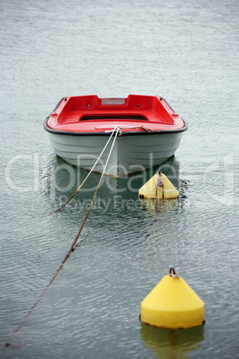 Lonely boat in the water