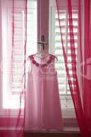 Pink bridesmaid's dress