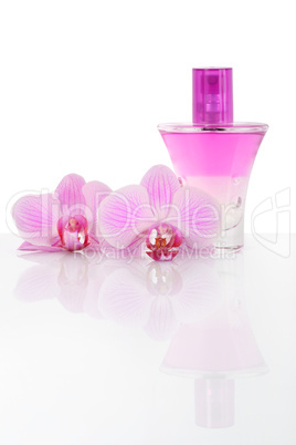 Oil base perfume and orchid flowers