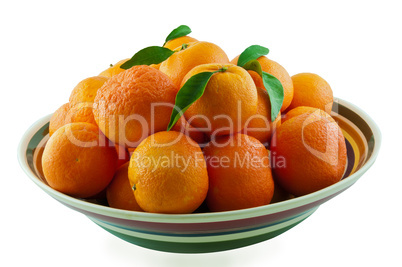 tangerines in a ceramic bowl