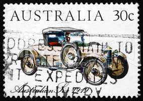 postage stamp australia 1984 australian six 1919, vintage car