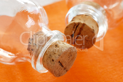 Two glass bottles