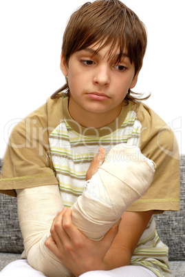 Boy with broken arm