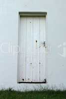 Neglected Old Rusted White Zinc Door