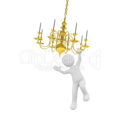 Rocking chandelier
