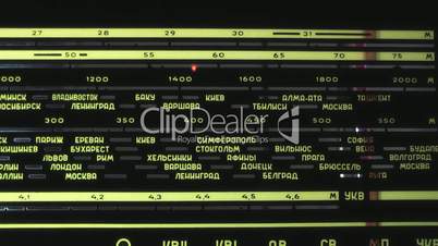 the scale of the old radio tuner,