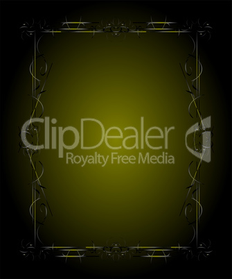 Royal template with ornate background and golden swirls