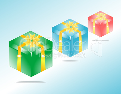 Gift Box: A gift box in 3 color versions