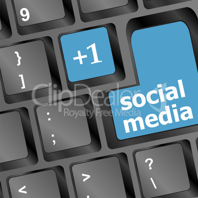 Social media keyboard button
