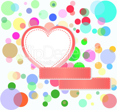 romantic love hearts decoration multicolored bubbles