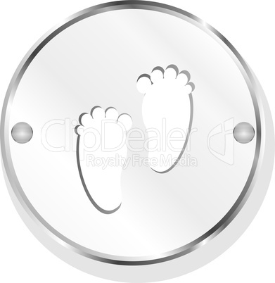 Legs realistic metal button