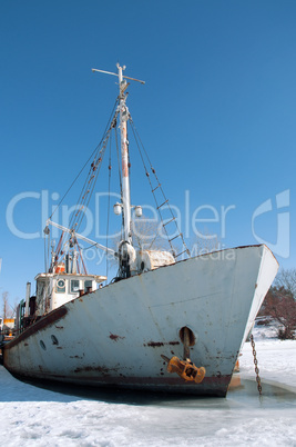 Old ship in the ice.