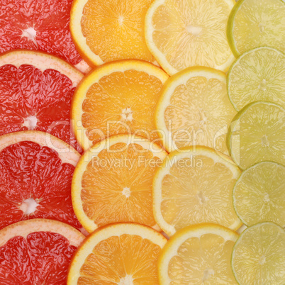 Hintergrund aus Orangen und Zitronen