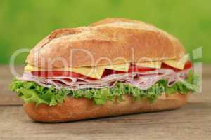 Sub Sandwich mit Schinken