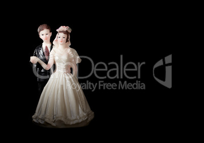 Wedding cake figurines.