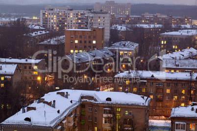 Winter cityscape.