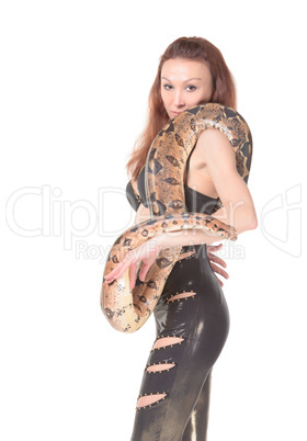 Sexy Woman with her Boa