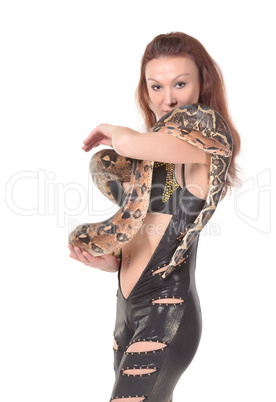 Sexy Woman with her Boa