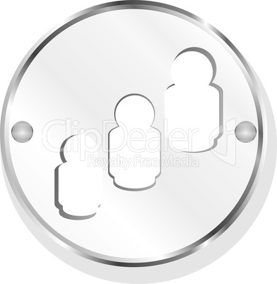 User group network icon - metal app button