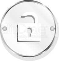 Iron lock on the metal button