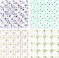 Seamless wallpaper pattern set