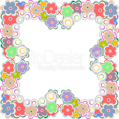 seamless pattern, flower border