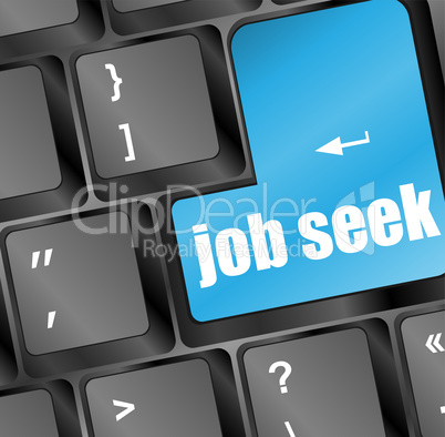 Keyboard with blue enter button job seek