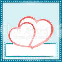 Beautiful Abstract Background with two Heart Silhouette