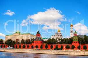 Panoramic overview of downtown Moscow with Kremlin