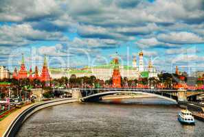Overview of Kremlin in Moscow