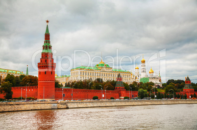 Panoramic overview of downtown Moscow with Kremlin