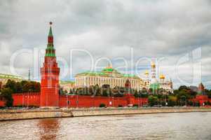 Panoramic overview of downtown Moscow with Kremlin