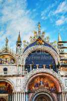 Close up of San Marco cathedral in Venice