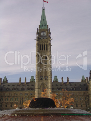 Ottawa Parlament Hauptstadt ewige Flamme Denkmal