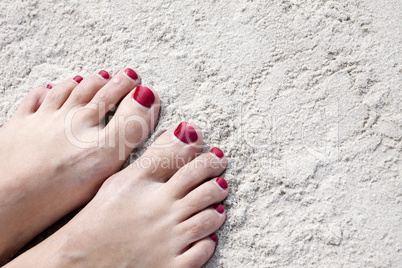 Feet on sand