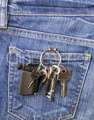 Keys in jeans pocket