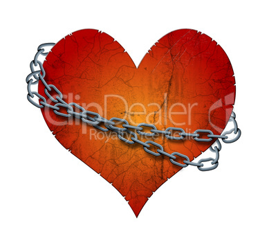 chained heart